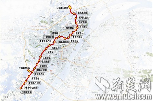 武汉地铁4号线最新路线图